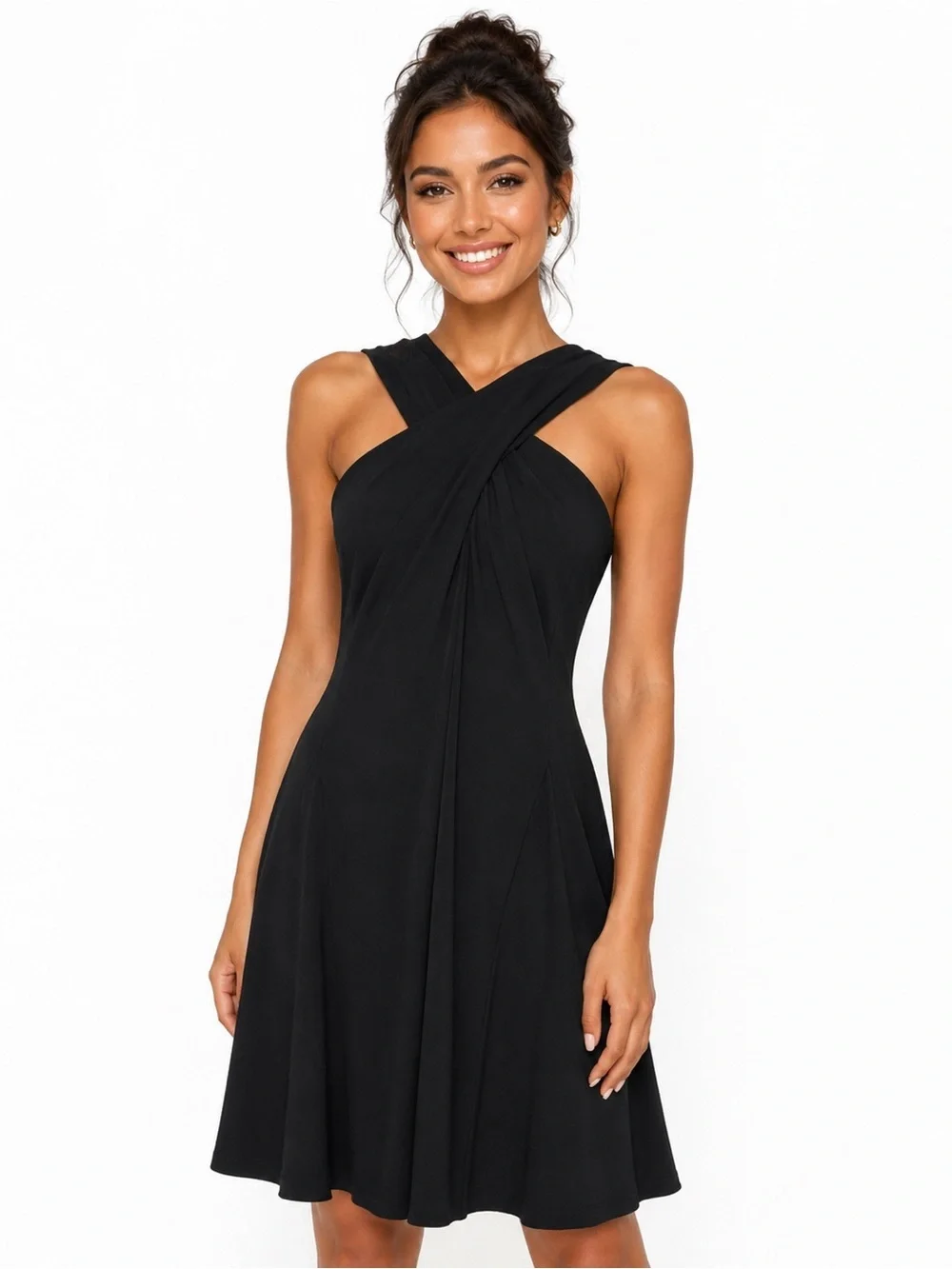 MICHAEL KORS 🖤 Black Crisscross Flowy Mini Dress (Women’s Size 6)